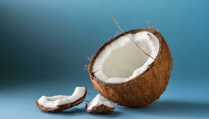 coconut on a white background