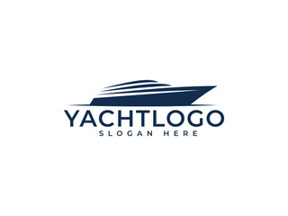 yacht logo vector illustration, boat  logo template