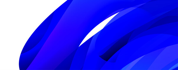 A close up of a vibrant blue swirl on a clean white background, reminiscent of automotive design. The electric blue hue stands out, creating a captivating image