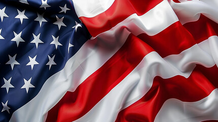 Happy American Day, American Flag Waving, Generative Ai - obrazy, fototapety, plakaty