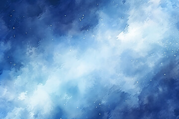 Fototapeta premium Blue night sky with stars and nebula background. Vector illustration.