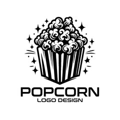 Popcorn Vector Logo Design