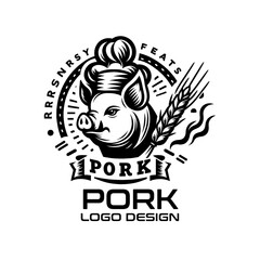 Pork Vector Logo Design