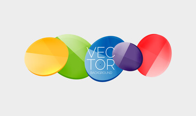 a row of colorful circles with the words vector on the bottom High quality