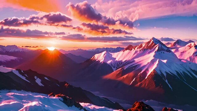 Majestic Timelapse Sunrise Reveals Breathtaking Mountain Panorama
