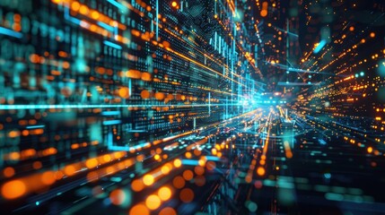 Fototapeta premium Technology web background. Virtual concept