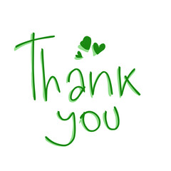 Thank you writing design. Suitable for greeting cards, invitations and advertising video elements