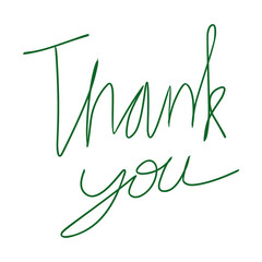 Fototapeta premium Thank you writing design. Suitable for greeting cards, invitations and advertising video elements