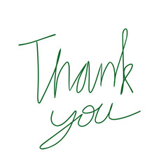 Thank you writing design. Suitable for greeting cards, invitations and advertising video elements