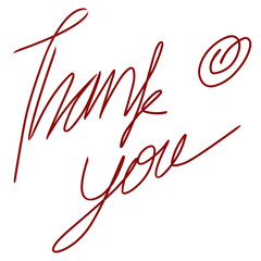 Thank you writing design. Suitable for greeting cards, invitations and advertising video elements