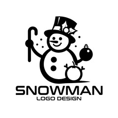 Snowman Vector Logo Design