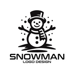 Snowman Vector Logo Design