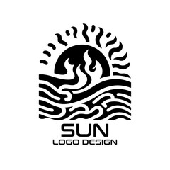 Sun Vector Logo Design