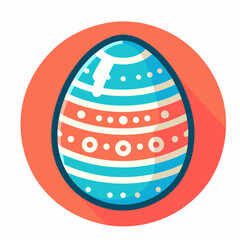 Easter egg vector design with colorful swirls and patterns for festive celebration.