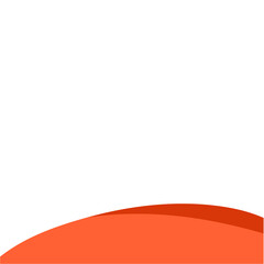 Red Curved Footer Element