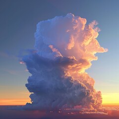A towering anvil cloud in 3D displaying the powerful updrafts characteristic of thunderstorms