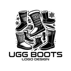 Ugg Boots Vector Logo Design