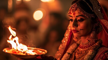 Traditional Bride: Detailed Arti Ceremony