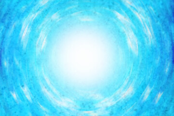 青色ベースの中心から爆発的に眩しく白く発光するエネルギーの拡散波動イメージ - obrazy, fototapety, plakaty