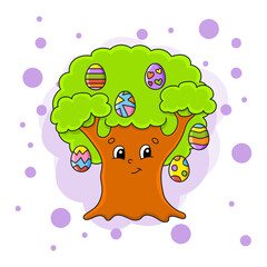 Cute character. Isolated on color abstract background. Design element. cartoon character. Vector illustration.