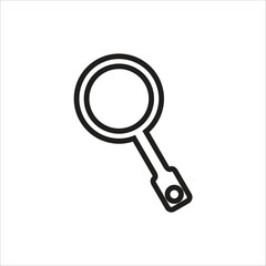 friying pan vector icon line template