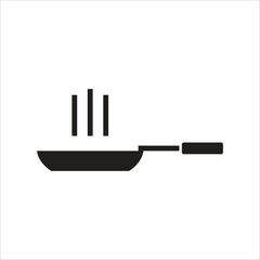 friying pan vector icon line template