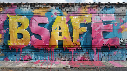 vector 3d realistic graffiti, urban street art style.generative ai