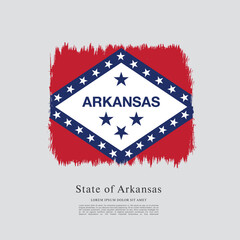 Flag of the state of Arkansas. The United States of America