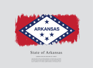Flag of the state of Arkansas. The United States of America