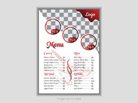 Cooking, cafe and restaurant menus, meal ordering, junk food&mdash;all featured in this fast food flyer design template. Burgers, French fries, and pizza. For a banner, poster, flyer, cover, menu, or brochu