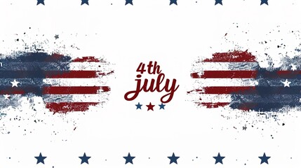 4th july, independence day of US. vector illustration. - obrazy, fototapety, plakaty
