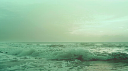 Picture a serene scene where soft green and blush hues blend harmoniously, creating a tranquil atmosphere