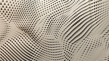 Closeup of polka dot pattern on wall, showcasing symmetry and natural material
