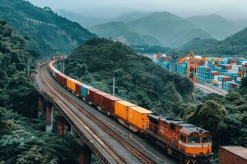 logistic train in industrial logistic