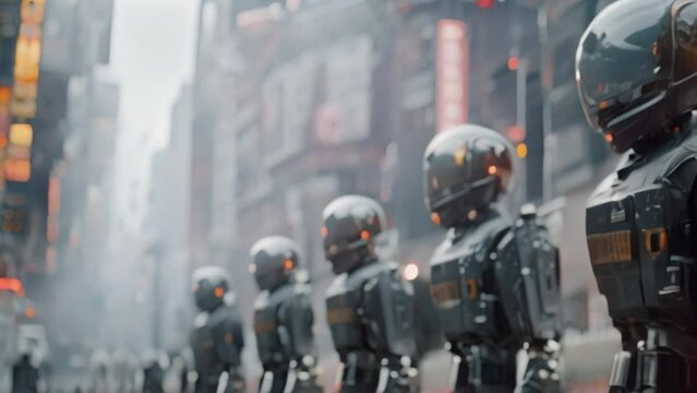 robot police line technology video