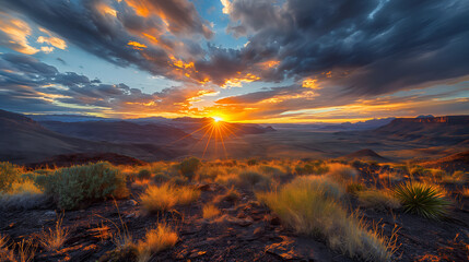 Desert Dreamscape: Arizona Sunset Paints a Surreal Tableau