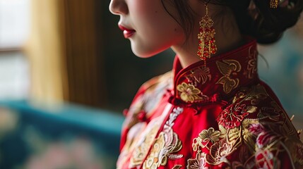 Traditional Qipao: Fine Silk and Embroidery