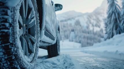 Winter Driving Equipped with four new snowy tires