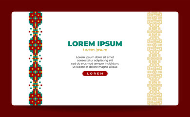 Abstract Islamic Geometric Landing Page or Wallpaper Design