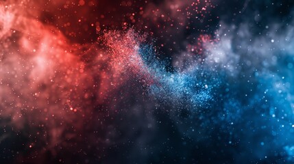 Labor Day comes alive with a Red, White, and Blue colored dust explosion background, symbolizing the essence of freedom and solidarity