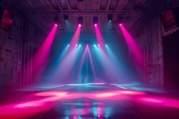 Dramatic Lighting and Empty Stage for Contemporary Dance Performance - obrazy, fototapety, plakaty