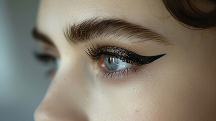 Precise black eyeliner for a dramatic look