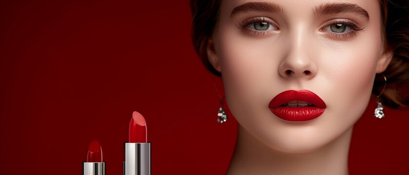 Classic red lipstick for a timeless appeal