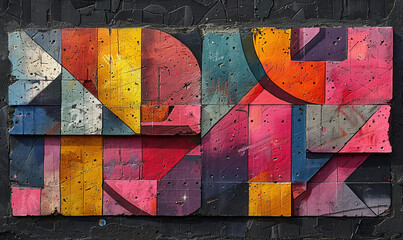 Naklejka premium grafitti on a black background,generative ai