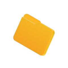 yellow folder isolated on white background