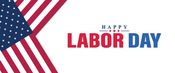 Happy Labor day with text background vector illustration