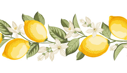 Lemon frame illustration. hand-drawn citrus. - 786819189