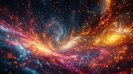 Think of a world where ethereal lights and shadows mingle in a 3D space, painting a picture of a vibrant, ever-changing universe that exists beyond our imagination.