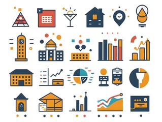 Obraz premium Minimalist Graphic Depicting the of Public Registries and Data Systems into a Consolidated Platform for Seamless Information Management and Analytics