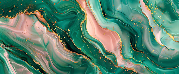 "Journey into elegance and tranquility with this abstract masterpiece, where dark teal and light beige waves dance amidst organic topography, evoking the serenity of marbleized art